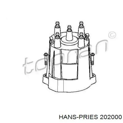 202000 Hans Pries (Topran) Tampa de distribuidor de ignição (distribuidor)