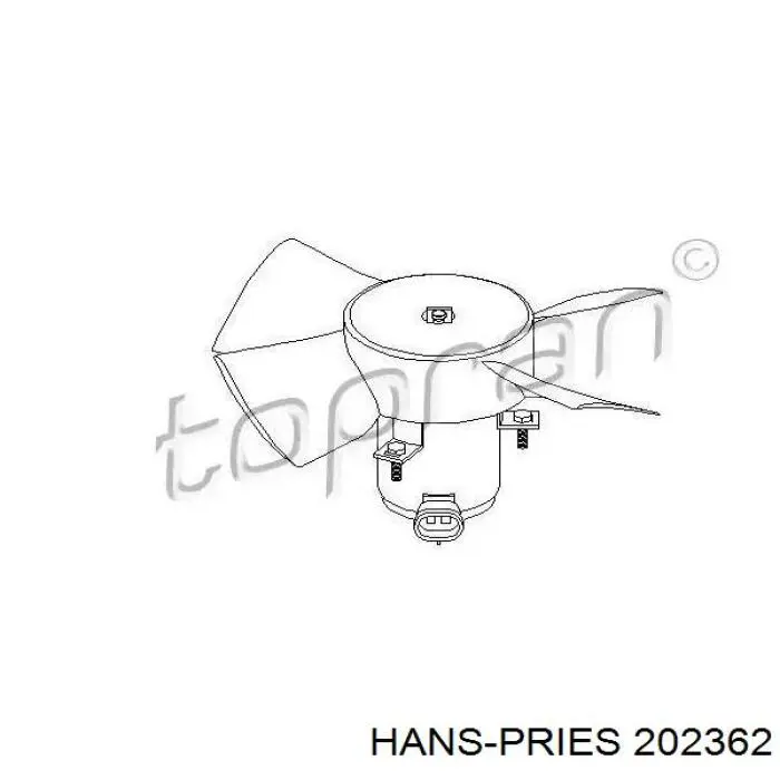 Compre 202362 Hans Pries (Topran) Ventilador elétrico de esfriamento montado (motor + roda de aletas)