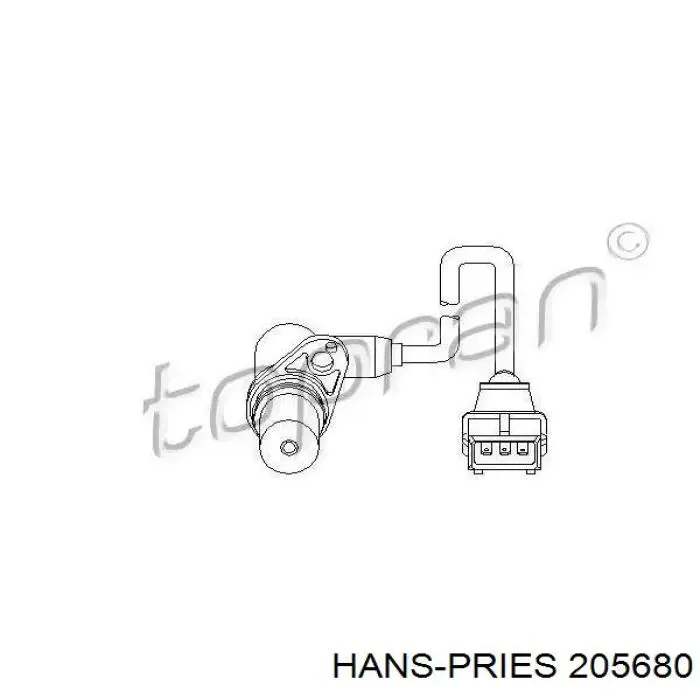 205680 Hans Pries (Topran) Sensor de posição (de revoluções) de cambota