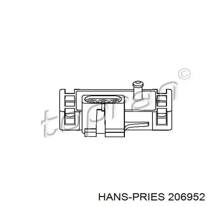 206952 Hans Pries (Topran) Sensor de pressão no coletor de admissão, MAP