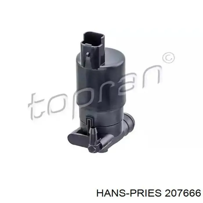 207666 Hans Pries (Topran) Bomba de motor de fluido para lavador de vidro dianteiro
