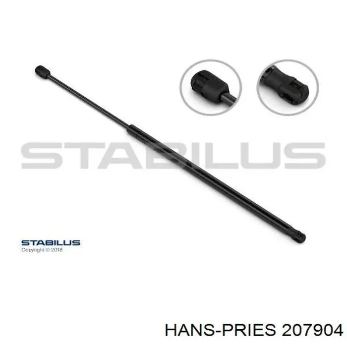 Compre 207904 Hans Pries (Topran) Amortecedor de tampa de porta-malas (de 3ª/5ª porta traseira)