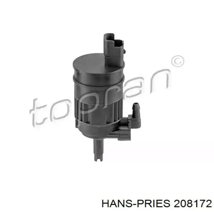208172 Hans Pries (Topran) Bomba de motor de fluido para lavador de vidro dianteiro/traseiro