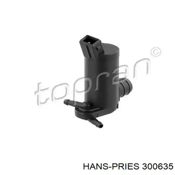 300635 Hans Pries (Topran) Bomba de motor de fluido para lavador de vidro dianteiro/traseiro