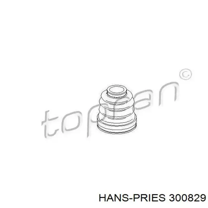 Compre 300829 Hans Pries (Topran) Bota de proteção externa de junta homocinética do semieixo traseiro