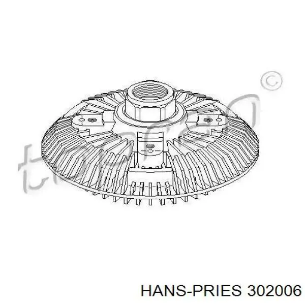 Acoplamento viscoso de ventilador de esfriamento Hans Pries (Topran) 302006 preço, a partir de 86,55 USD