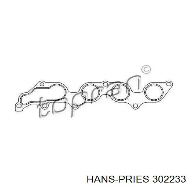 Compre 302233 Hans Pries (Topran) Vedante de tubo coletor de escape