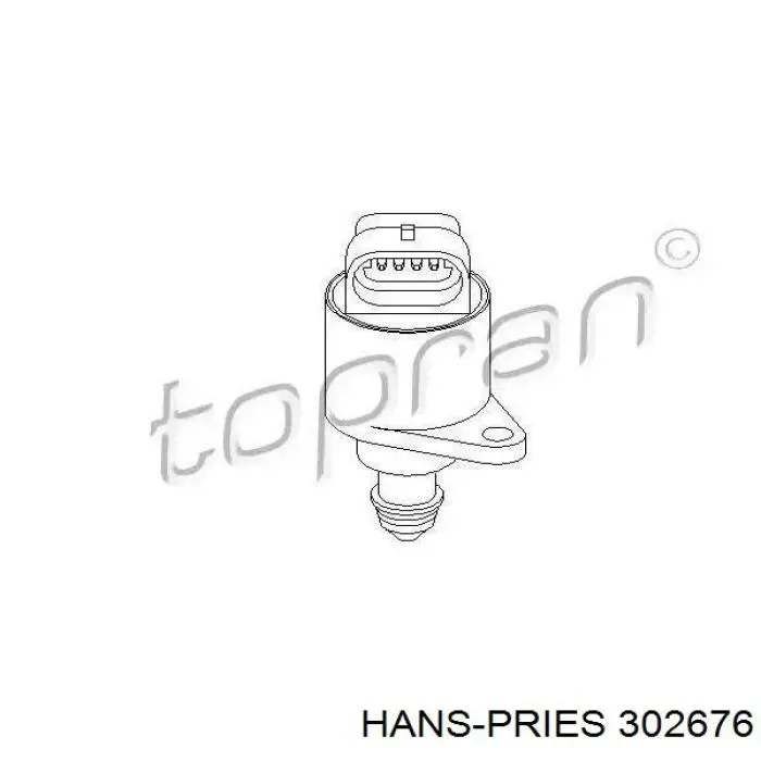 Compre 302676 Hans Pries (Topran) Válvula (regulador) de marcha a vácuo