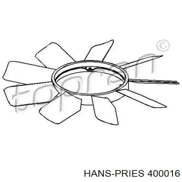 Reguladora de tensão da correia de transmissão 400016 Hans Pries (Topran)