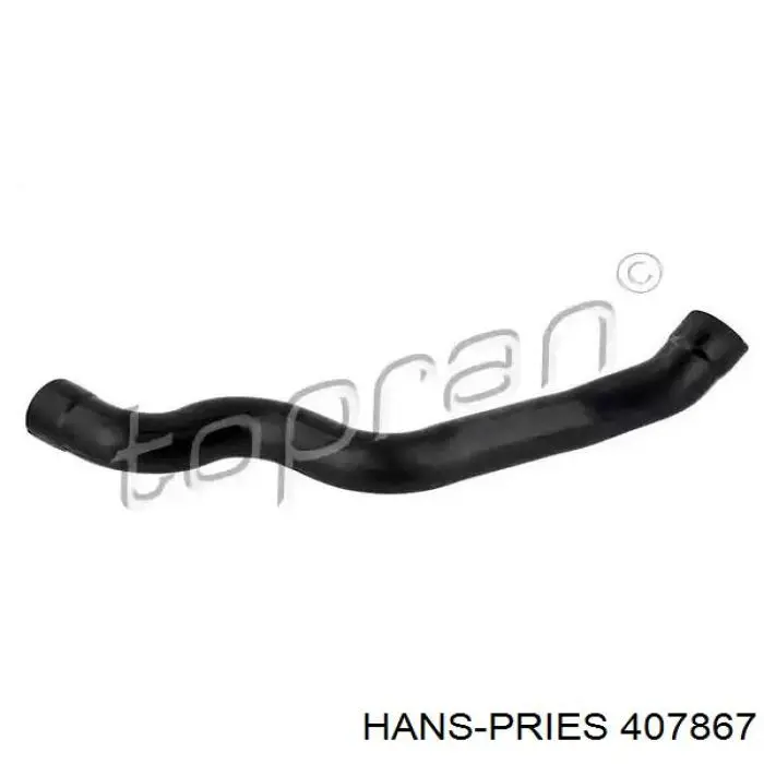 407867 Hans Pries (Topran) Cano derivado de ventilação de cárter (de separador de óleo)