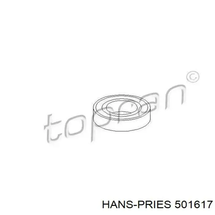 501617 Hans Pries (Topran) Rolamento suspenso da junta universal