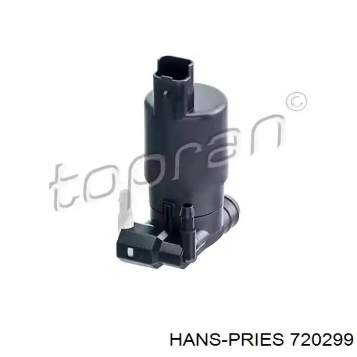 720299 Hans Pries (Topran) Bomba de motor de fluido para lavador de vidro dianteiro/traseiro