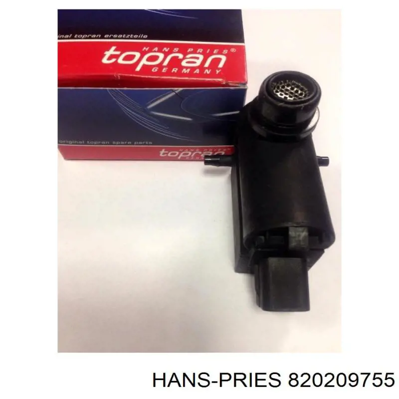 Bomba de motor de fluido para lavador de vidro traseiro 820209755 Hans Pries (Topran)