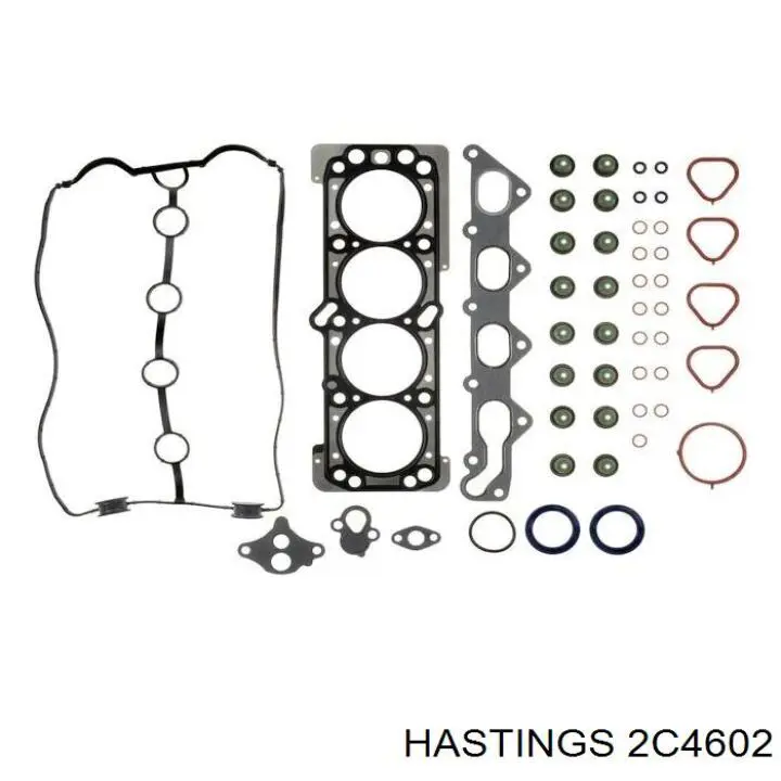 Anéis do pistão para 1 cilindro, STD. 2C4602 Hastings