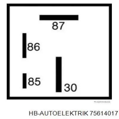 Relê das velas de incandescência HB Autoelektrik 75614017 preço, a partir de 17,42 USD