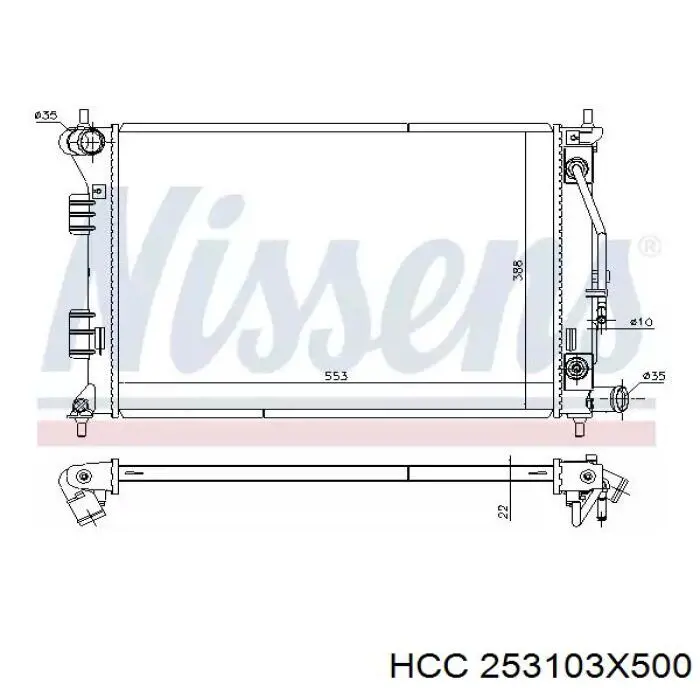 Radiador de esfriamento de motor Hyundai/Kia 253103X550 preço, a partir de 112,05 USD