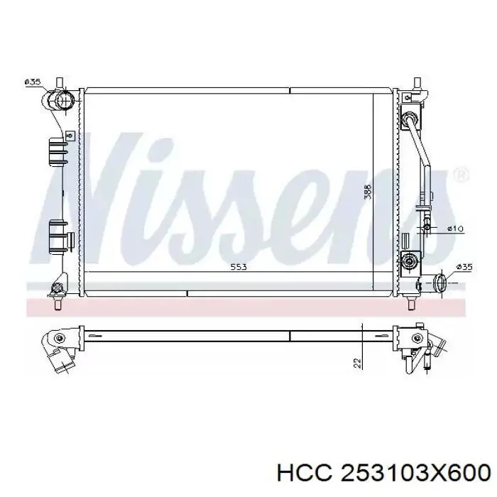 PL813258 Koyorad Radiador de esfriamento de motor