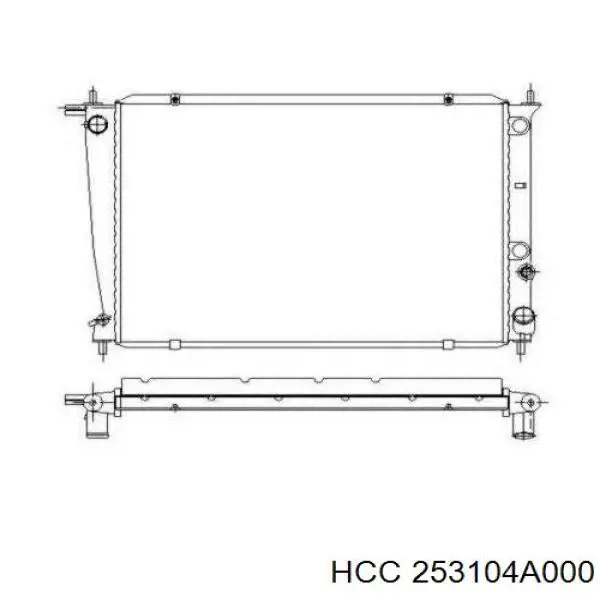 Radiador de esfriamento de motor 253104A000 HCC