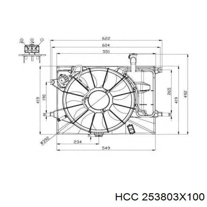 Difusor do radiador de esfriamento, montado com motor e roda de aletas Doowon F300432150 preço, a partir de 100,06 USD