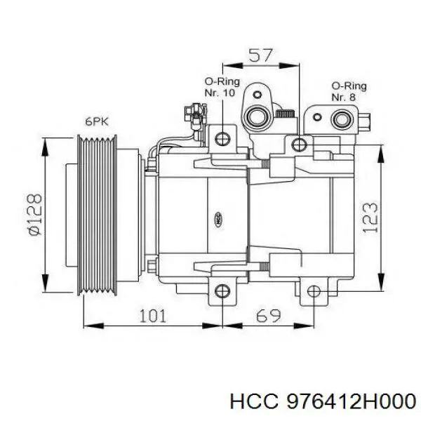 Acoplamento (bobina magnética) do compressor de aparelho de ar condicionado Hyundai Elantra IV HD