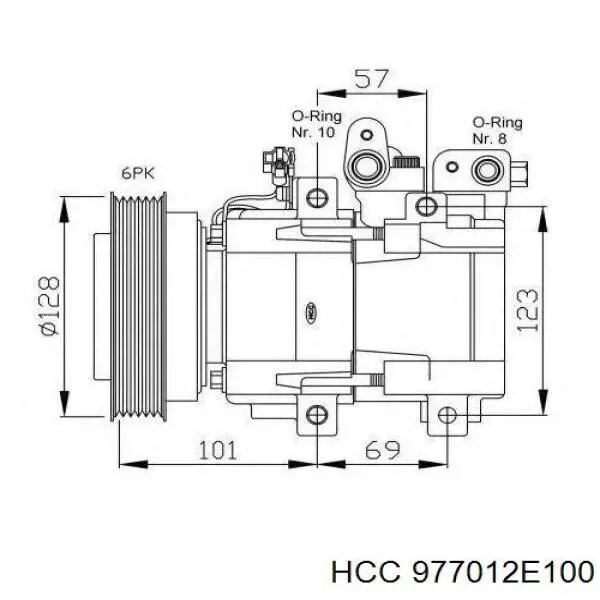 Compressor de aparelho de ar condicionado HCC 977012E100 preço, a partir de 505,80 USD