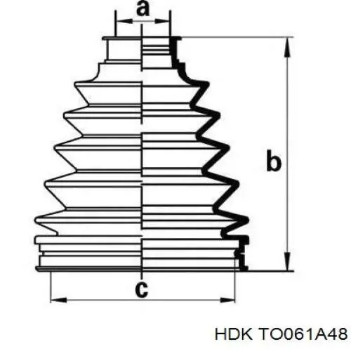 TO061A48 HDK Junta homocinética externa dianteira
