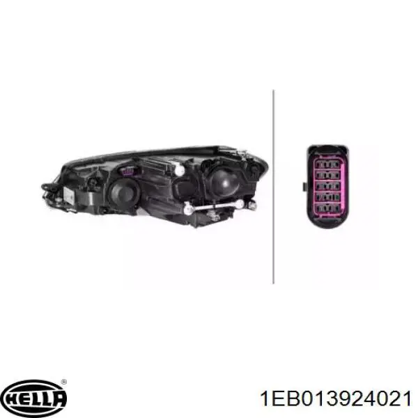Luz direita HELLA 1EB013924021 preço, a partir de 431,10 USD