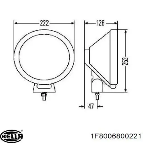 Luzes de nevoeiro esquerda/direita (universal) HELLA 1F8006800221 preço, a partir de 206,88 USD
