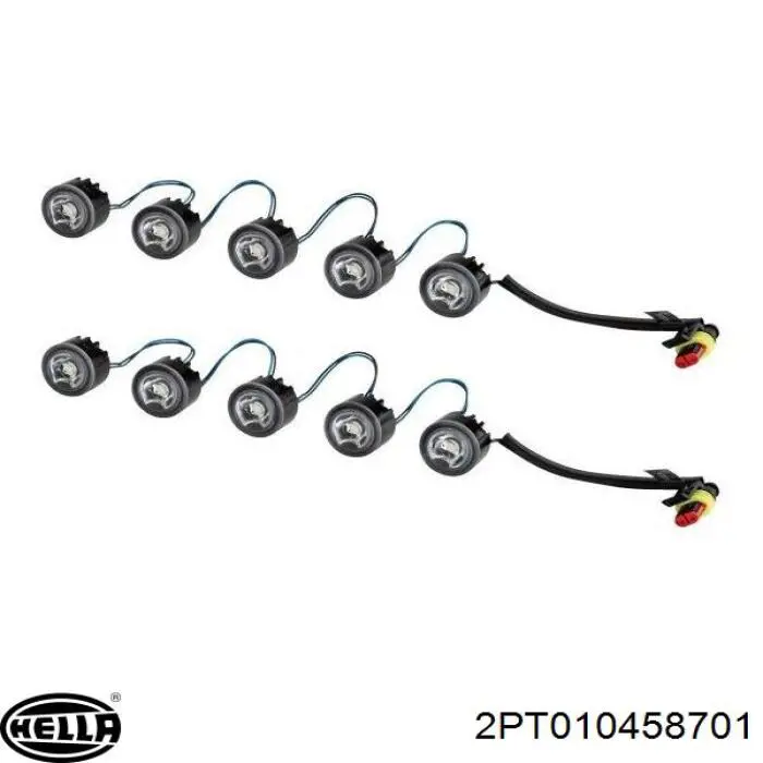 Luzes de iluminação diurna, kit universal HELLA 2PT010458701 preço, a partir de 337,35 USD