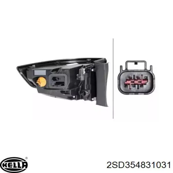 Lanterna traseira esquerda externa HELLA 2SD354831031 preço, a partir de 296,87 USD