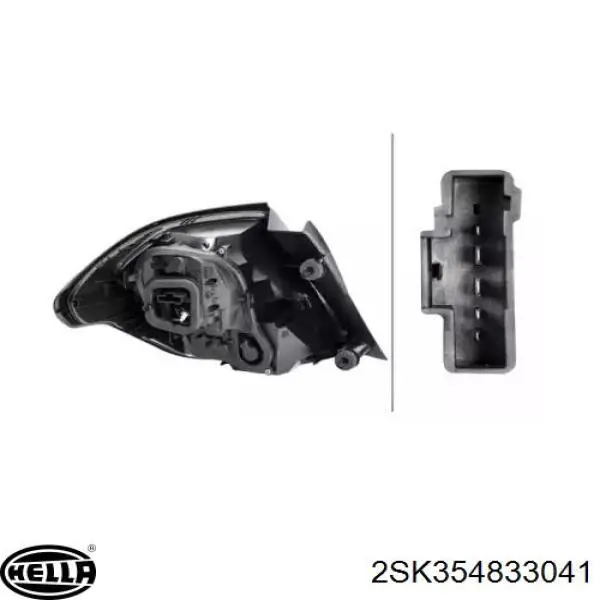 9808624380 Peugeot/Citroen Lanterna traseira direita externa