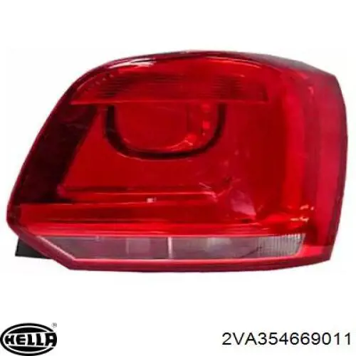 Lanterna traseira esquerda 2VA354669011 HELLA