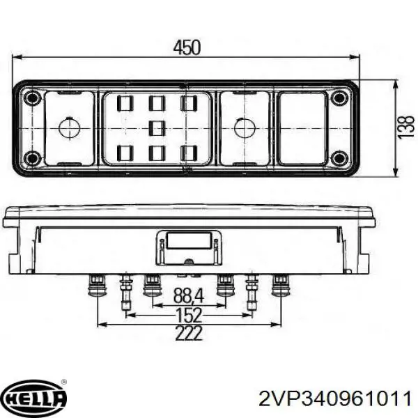 Lanterna traseira esquerda HELLA 2VP340961017 preço, a partir de 174,35 USD