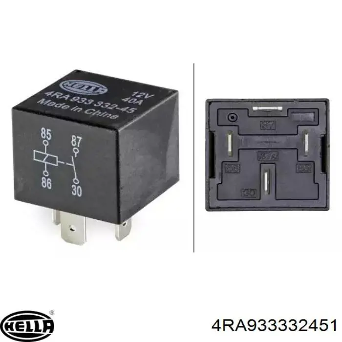 4RA933332451 HELLA Relê de ventilador