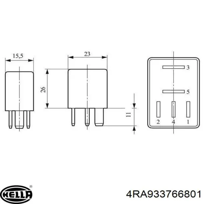 4RA933766801 HELLA Relê de pisca-pisca