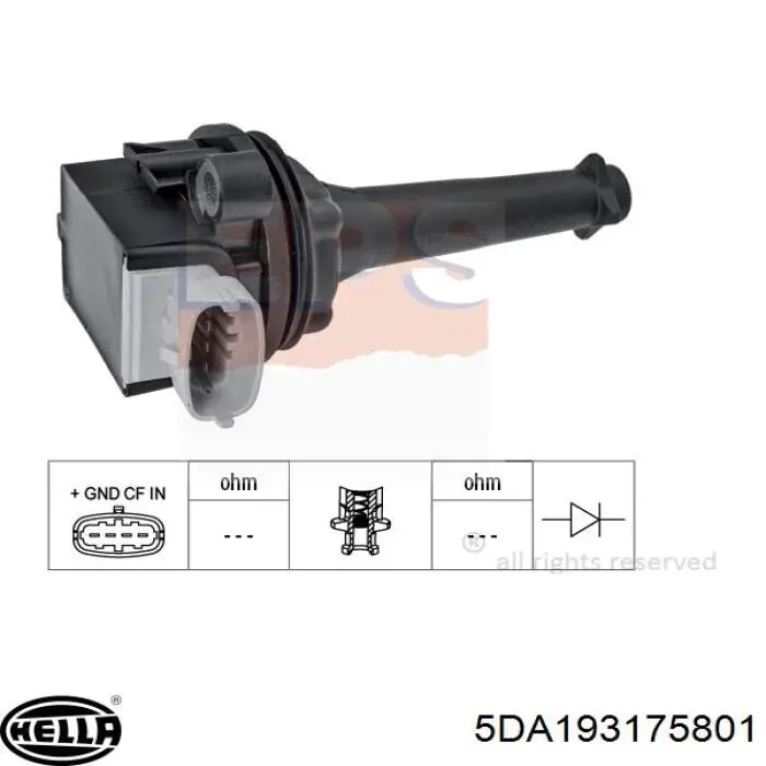 Bobina de ignição HELLA 5DA193175801 preço, a partir de 51,86 USD