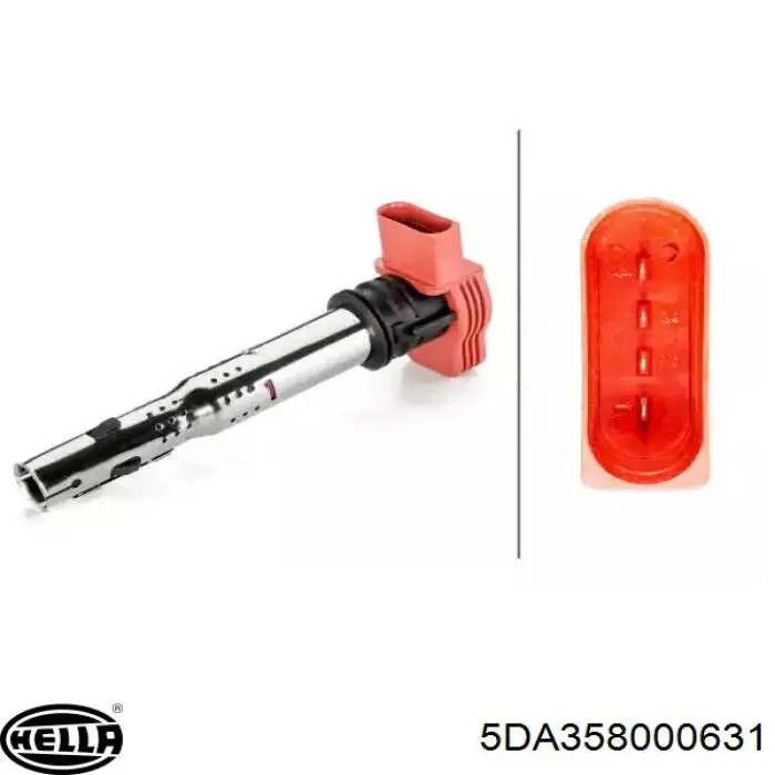 5DA358000631 HELLA Bobina de ignição