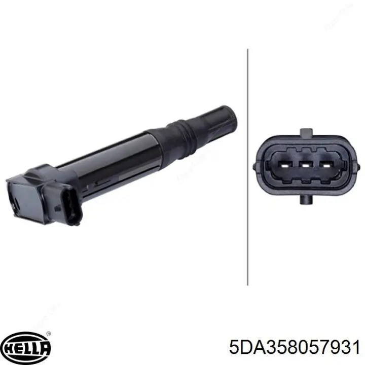 5DA358057931 HELLA Bobina de ignição