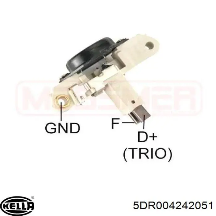 Compre 5DR004242051 HELLA Relê-regulador do gerador (relê de carregamento)