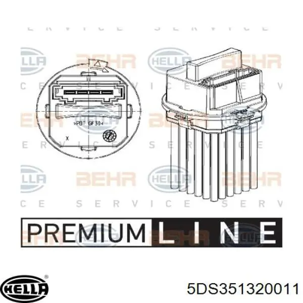 Resistor (resistência) de ventilador de forno (de aquecedor de salão) HELLA 5DS351320011 preço, a partir de 54,50 USD