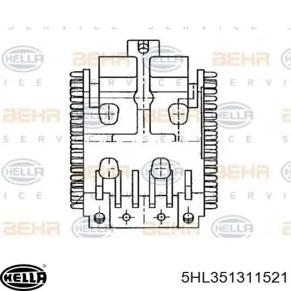 Resistor (resistência) de ventilador de forno (de aquecedor de salão) 5HL351311521 HELLA