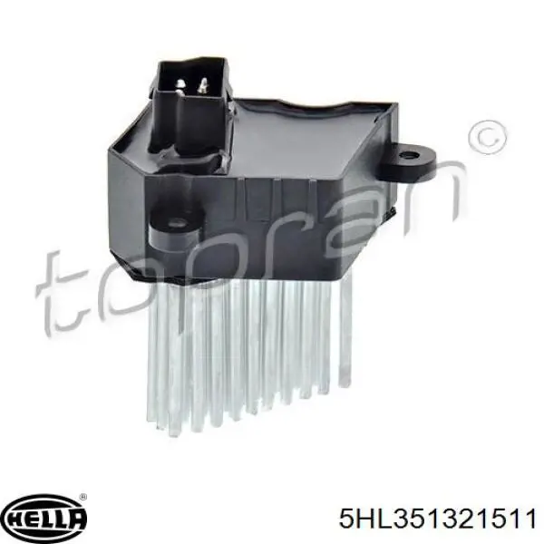 Resistor (resistência) de ventilador de forno (de aquecedor de salão) 5HL351321511 HELLA