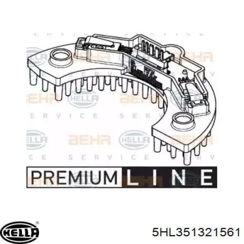 Resistor (resistência) de ventilador de forno (de aquecedor de salão) HELLA 5HL351321561 preço, a partir de 41,71 USD