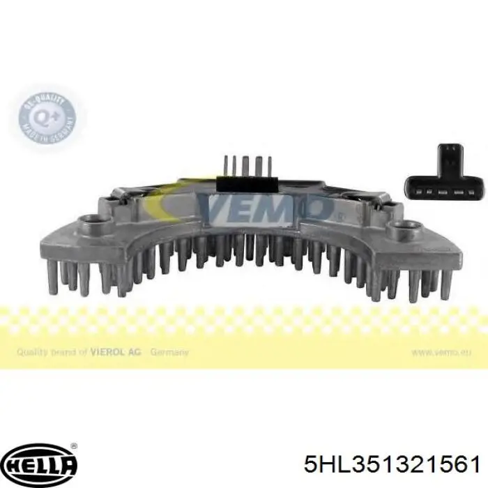 Compre 5HL351321561 HELLA Resistor (resistência) de ventilador de forno (de aquecedor de salão)