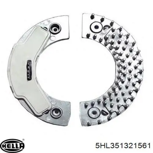 Resistor (resistência) de ventilador de forno (de aquecedor de salão) 5HL351321561 HELLA