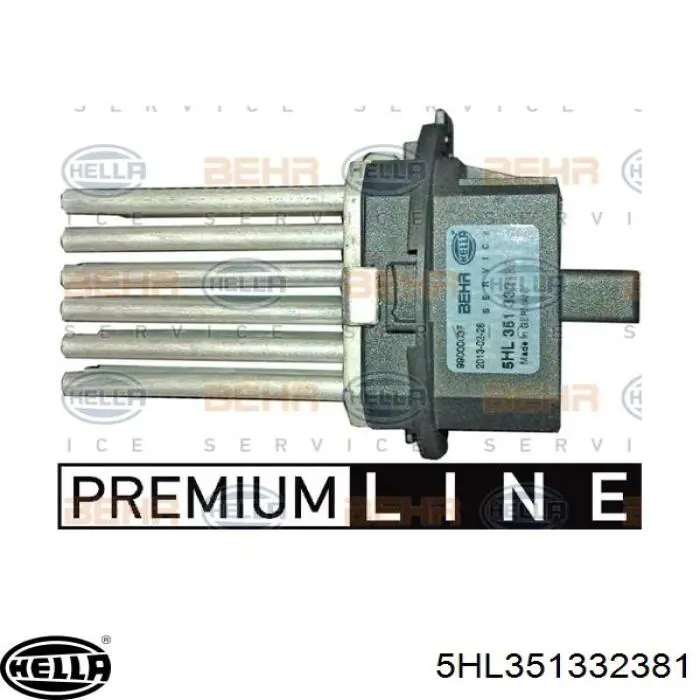 Resistor (resistência) de ventilador de forno (de aquecedor de salão) HELLA 5HL351332381 preço, a partir de 65,67 USD