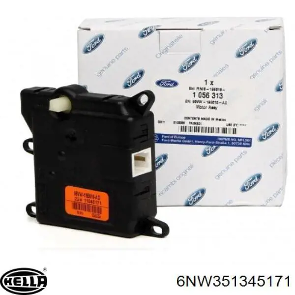 Compre 6NW351345171 HELLA Acionamento de comporta de forno