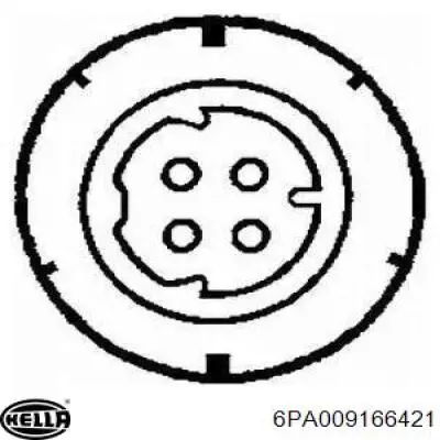Sonda lambda, sensor de oxigênio 6PA009166421 HELLA