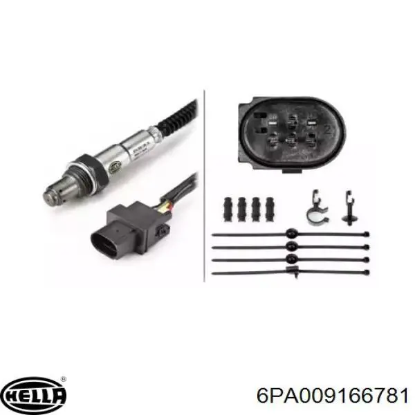 6PA009166781 HELLA Sonda lambda, sensor de oxigênio até o catalisador