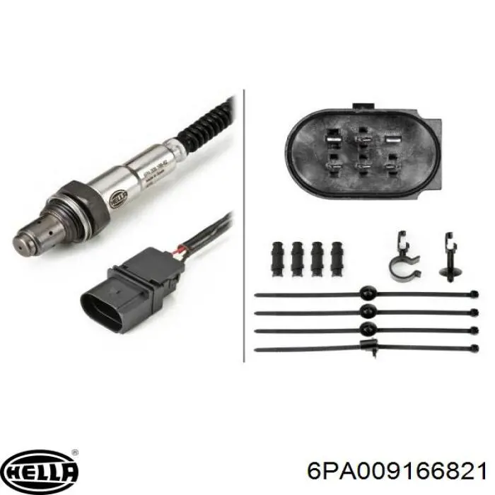 6PA009166821 HELLA Sonda lambda, sensor de oxigênio até o catalisador